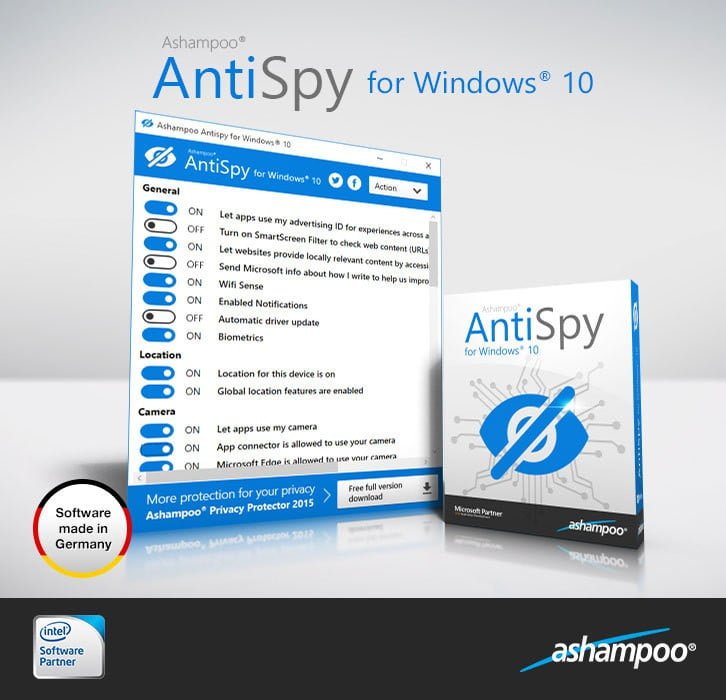 Ashampoo Antispy cho Windows 10