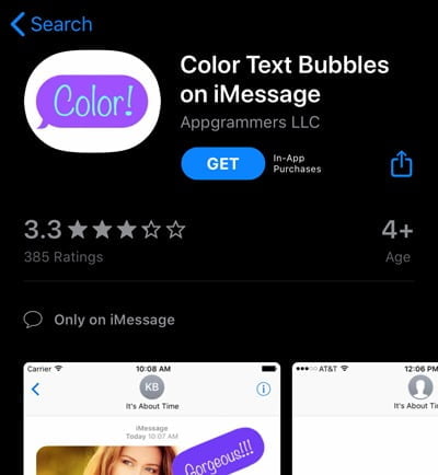 Color iMessage Bubbles Download App