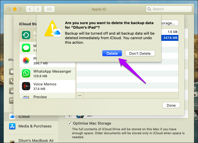 Delete Icloud Backups Iphone Ipad Mac 5
