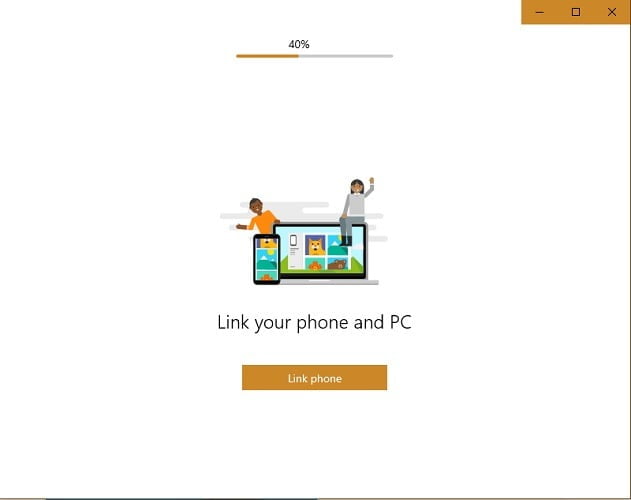 Link phone PC Microsoft Your Phone app