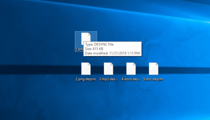 desync ransomware files