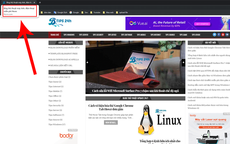 Cách vô hiệu hóa thẻ Google Chrome Tab Hover đơn giản