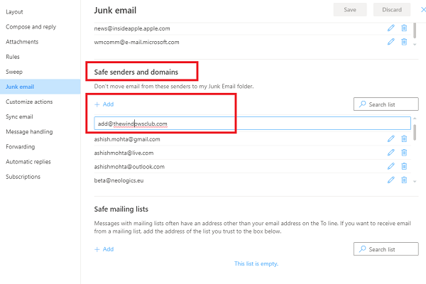Sửa lỗi gửi mail bị vào spam hoặc Junk mail trong Outlook Office