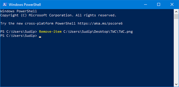Cách xóa tệp và thư mục bằng Windows PowerShell