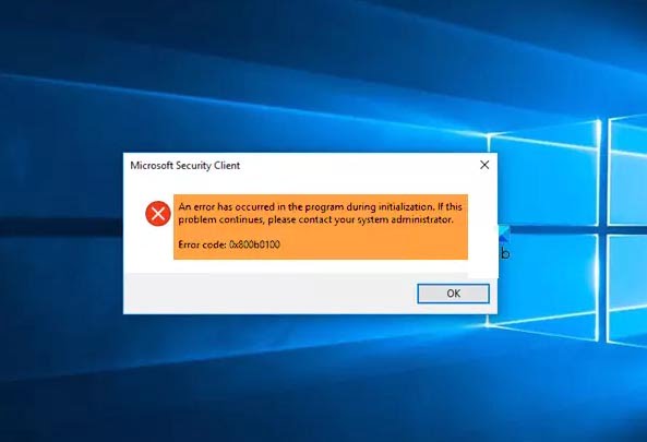 Sửa lỗi Windows Defender 0x800b0100 trên Windows 10