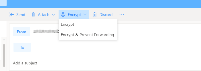 Encrypt Outook Web Emails