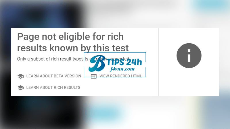 How to fix Page not eligible for rich results in rich result test tool thumbnaiil