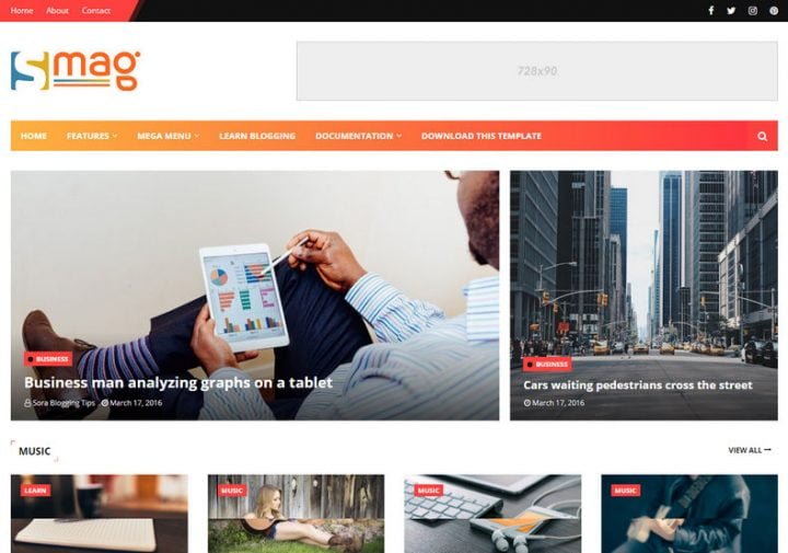 Smag Blogger Template