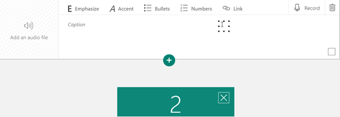 Audio vào Microsoft Sway