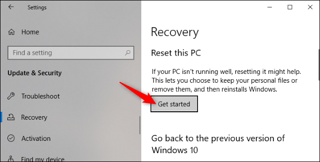 Fresh Start mới trên Windows 10 