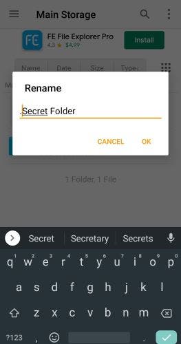 Hide Android Rename