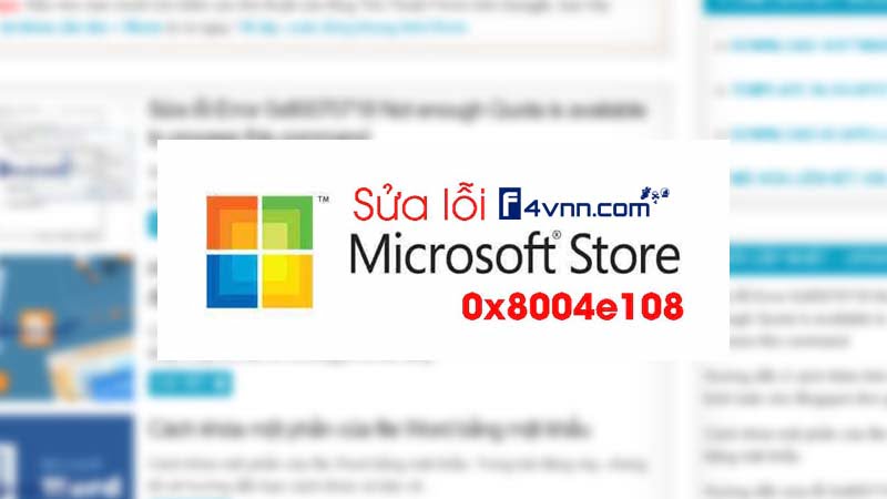 Microsoft Store Error 0x8004e108 on Windows 10 thumbnail