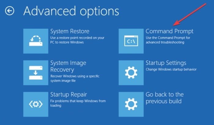 fix bad system config info windows 10 advanced options command prompt
