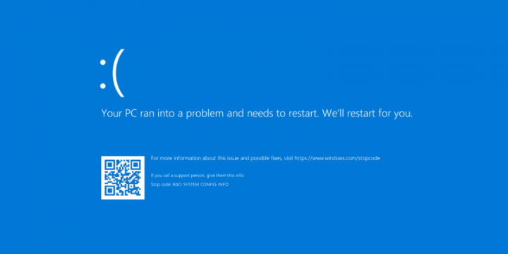 Cách sửa lỗi màn hình xanh Bad System Config Info trên Windows 10