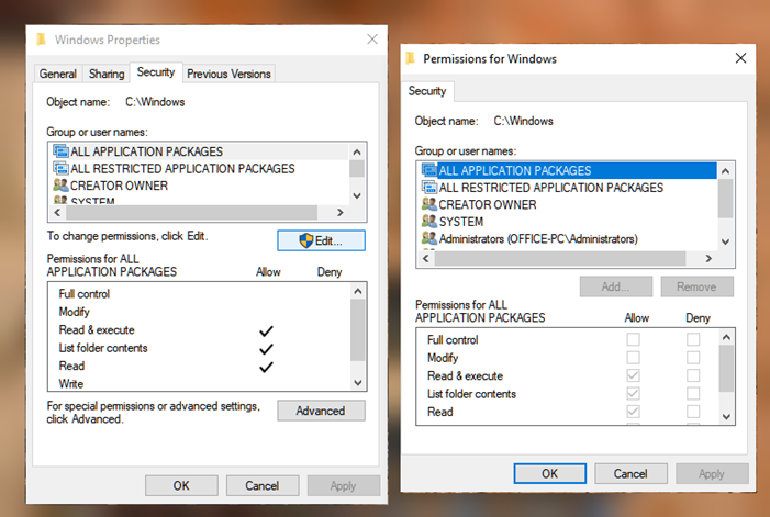 Reset quyền file và folder về mặc định cho Windows 10