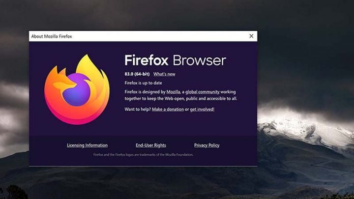 Có gì mới và thay đổi trong phiên bản Mozilla Firefox 83 