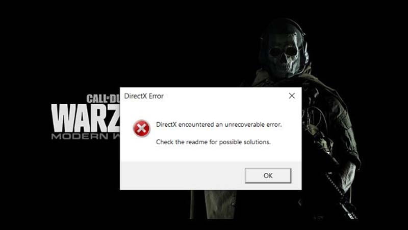 Sửa lỗi DirectX encountered an unrecoverable error