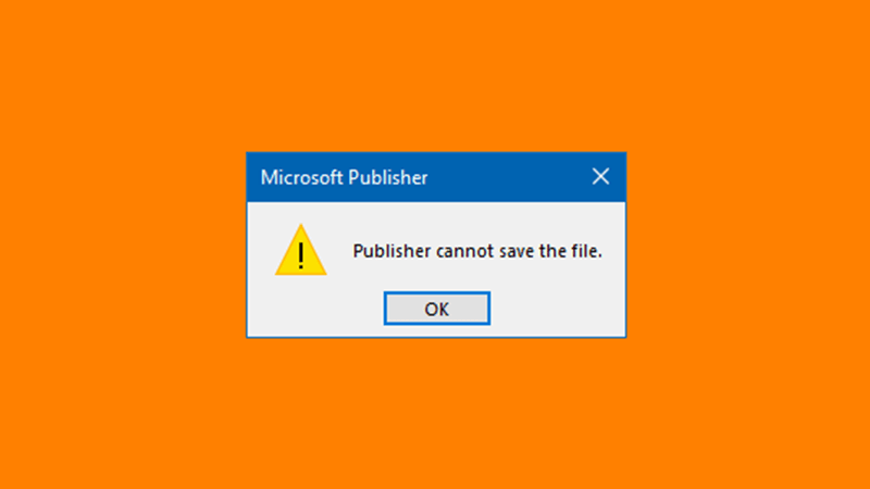 Microsoft Publisher không thể lưu file dạng PDF trên Windows 10