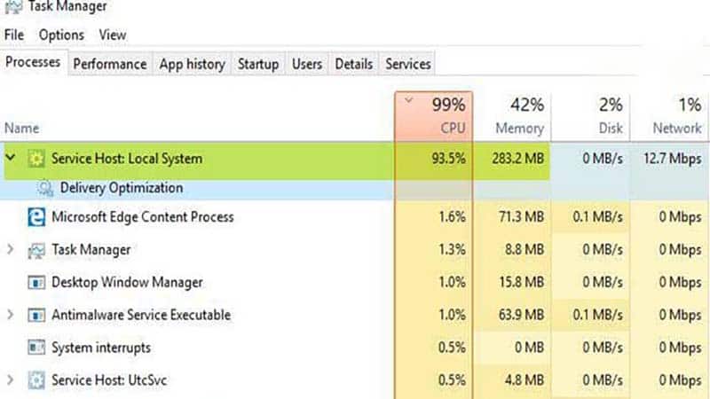 Cách sửa lỗi Service Host Local System sử dụng CPU cao trên Windows 10