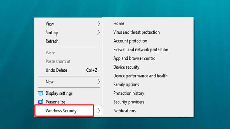 Cách thêm Windows Security vào menu chuột phải trong Windows 10