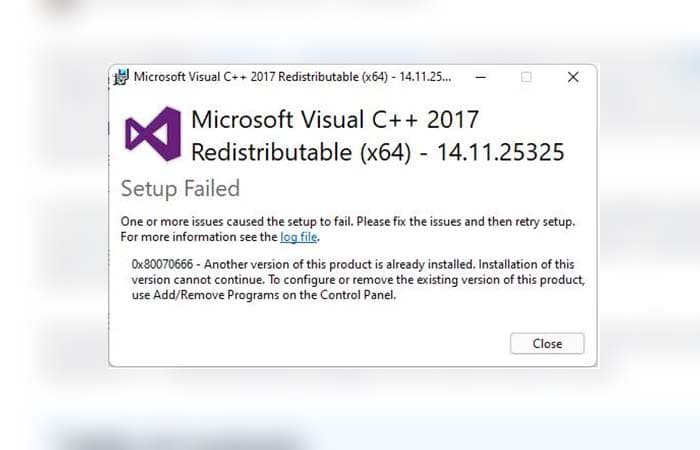 Hướng dẫn cách sửa lỗi 0x80070666 khi cài Microsoft Visual C++