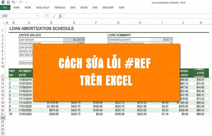 Hướng dẫn cách sửa lỗi #REF trên Excel