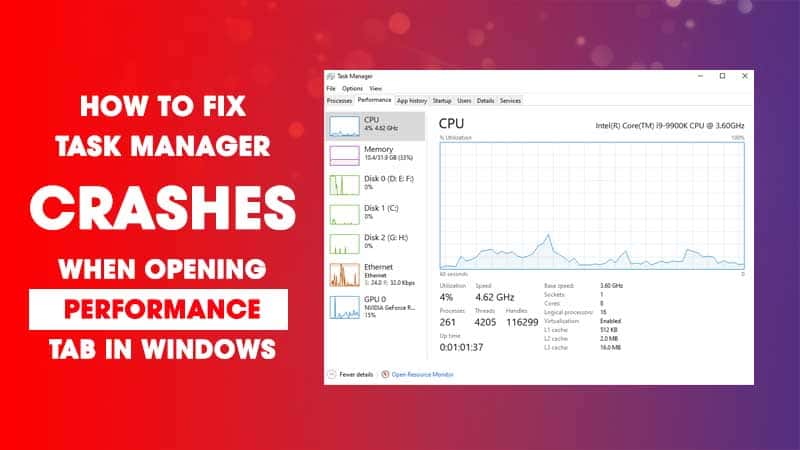 Task Manager Crashes When Opening Performance Tab? Here’s How to Fix It Fast